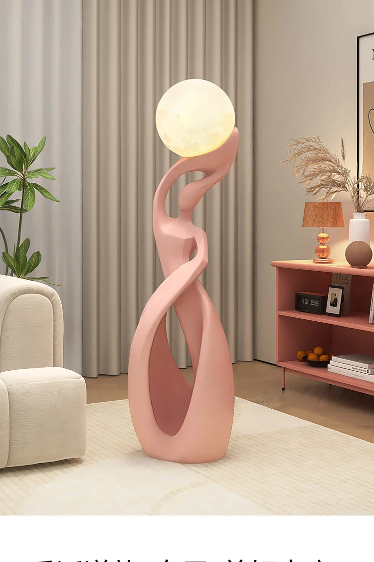 Nordic Abstract Luminous Floor Sculpture | Artistic Illumination