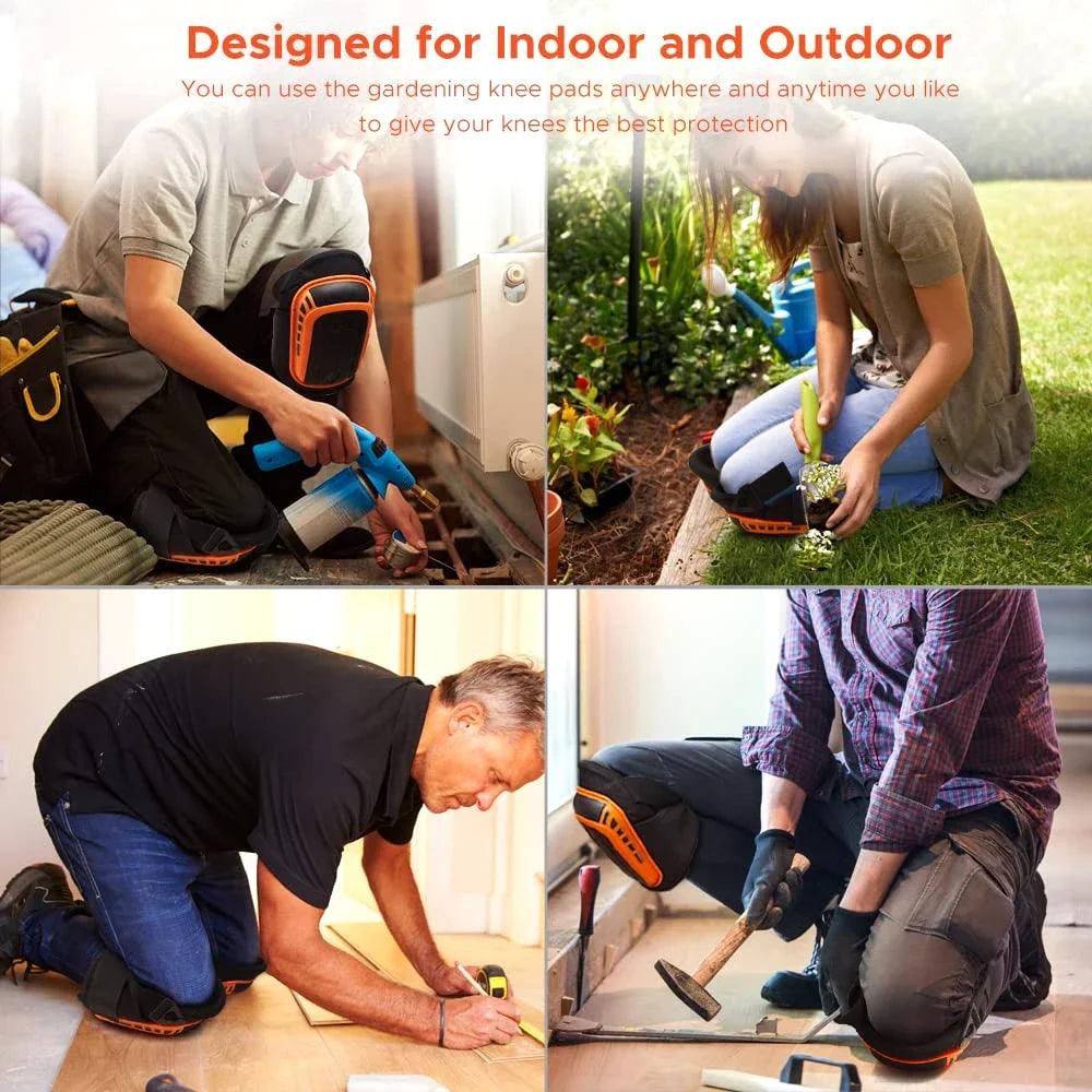 Heavy-Duty Professional Gel Knee Pads | EVA Foam & Gel Cushion for Work & Gardening