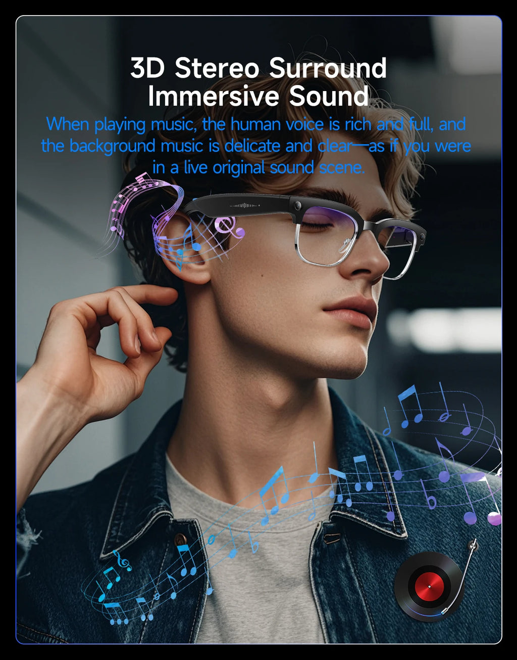Vabena 2026 Smart Camera Glasses for Men - 800W, AI, Video & Translation