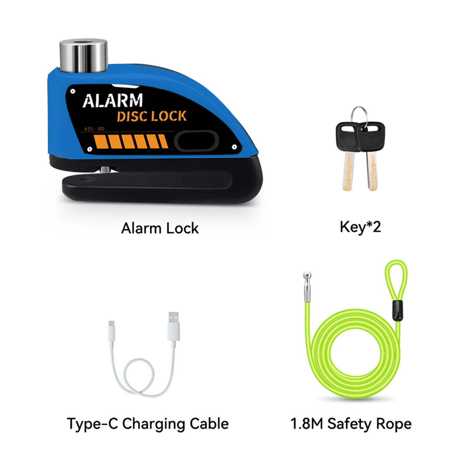 Extractme 120dB Motorcycle Alarm Disc Lock - Anti-Theft Security