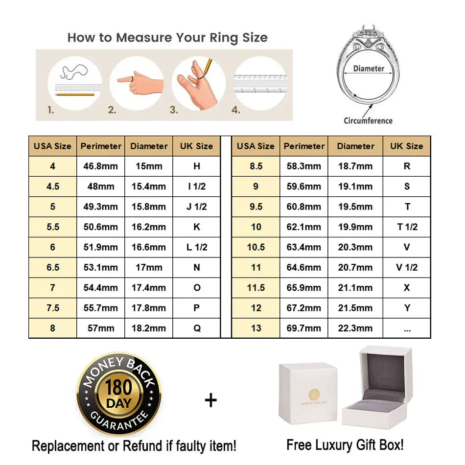 Newshe Men's Half Eternity Moissanite Wedding Band