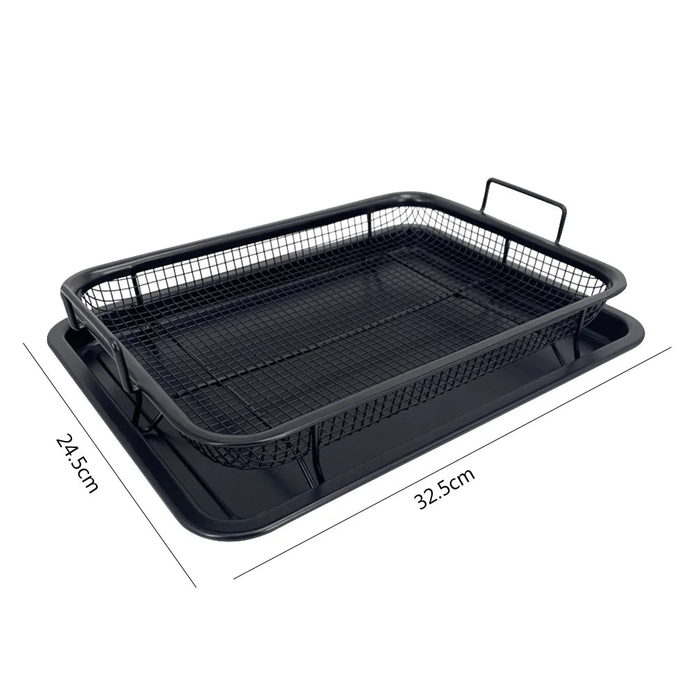 Crispy Chips Non-Stick Baking Basket Tray | Oven Fryer Mesh Pan