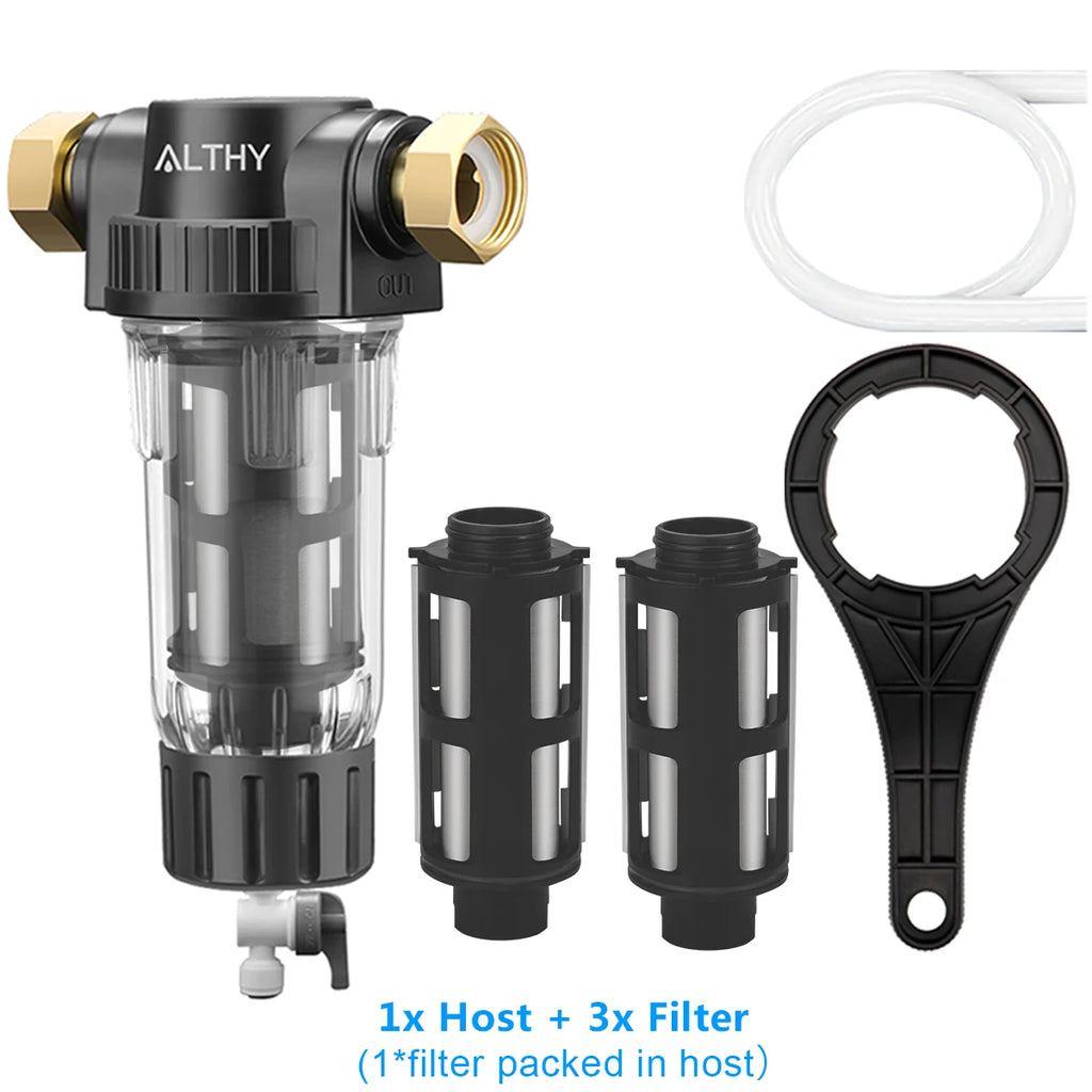 ALTHY Whole House Spin Down Sediment Water Filter Central Prefilter System