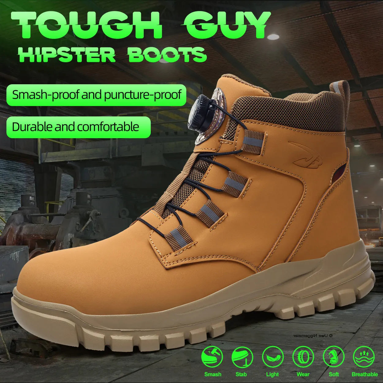 Waterproof Steel Toe Industrial Work Boots - Ultimate Protection