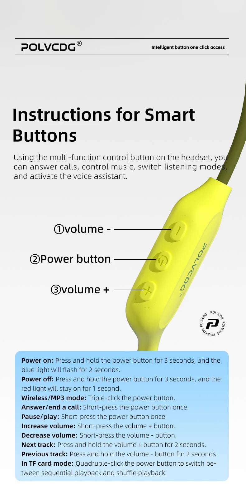 POLVCDG X9 Bone Conduction Headphones - 32GB IPX8 Waterproof