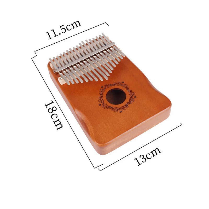 21 Key Mahogany Kalimba - Portable Thumb Piano for Beginners