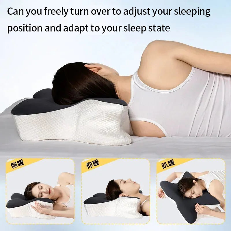 Cooling Memory Foam Cervical Pillow - Ergonomic Butterfly Neck Support