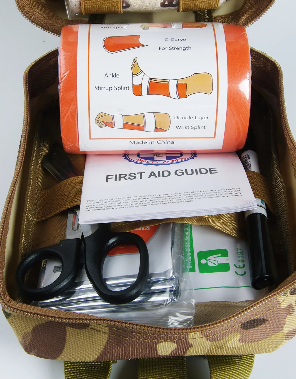 Tactical IFAK First Aid Survival Kit - 18 EMT Emergency Items MOLLE Pouch