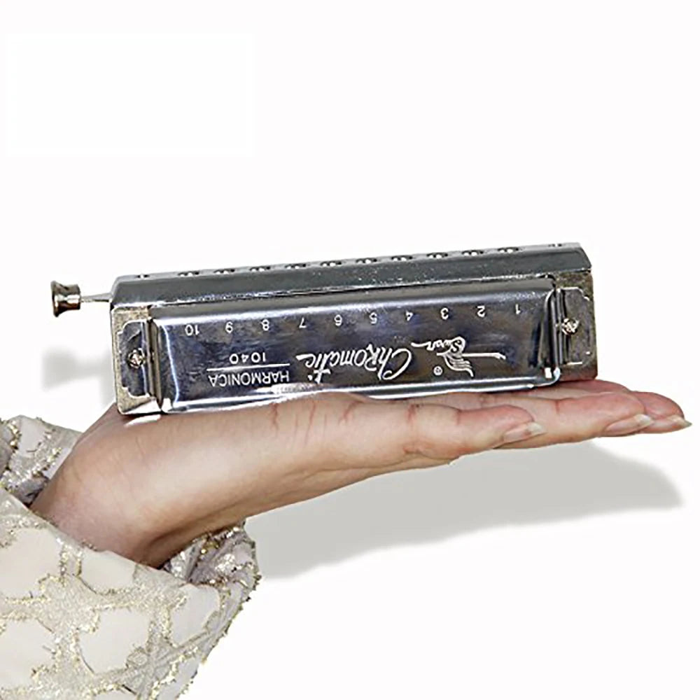 Professional Chromatic Harmonica C Key - 10 Holes, 40 Tones for All Ages