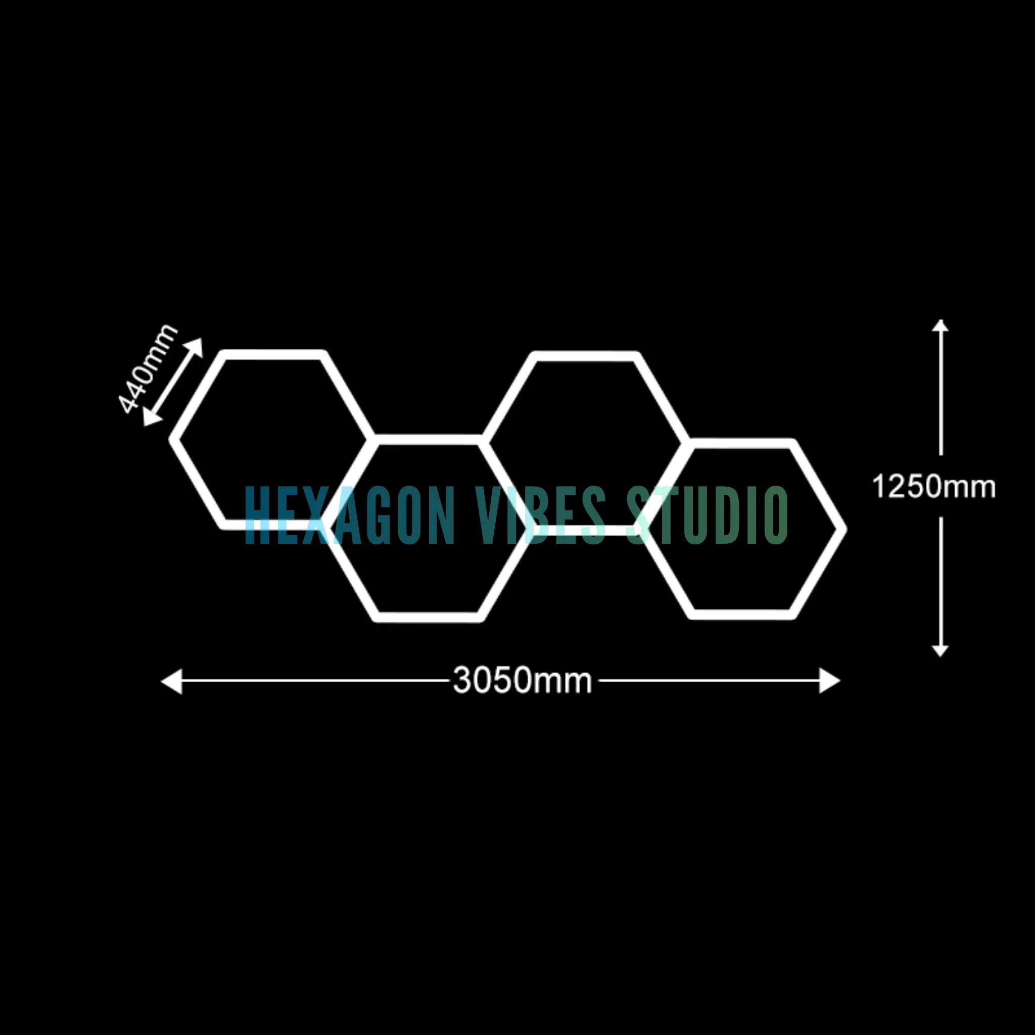 Garage Hexagon LED Light 50000H 6500K Ultra Bright