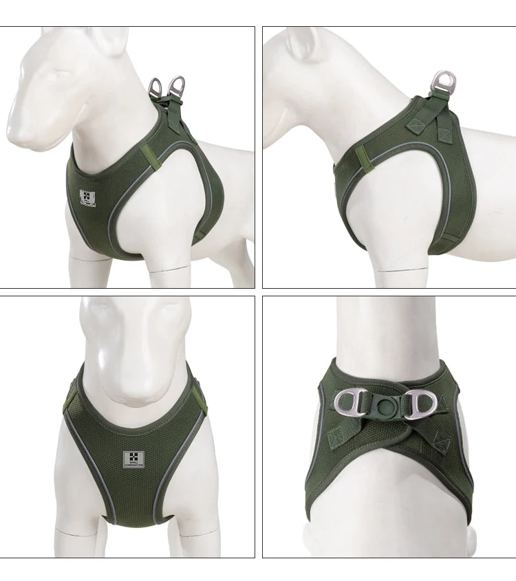 Dog Harness Leash Set - Adjustable, Reflective for Small to Medium Pets