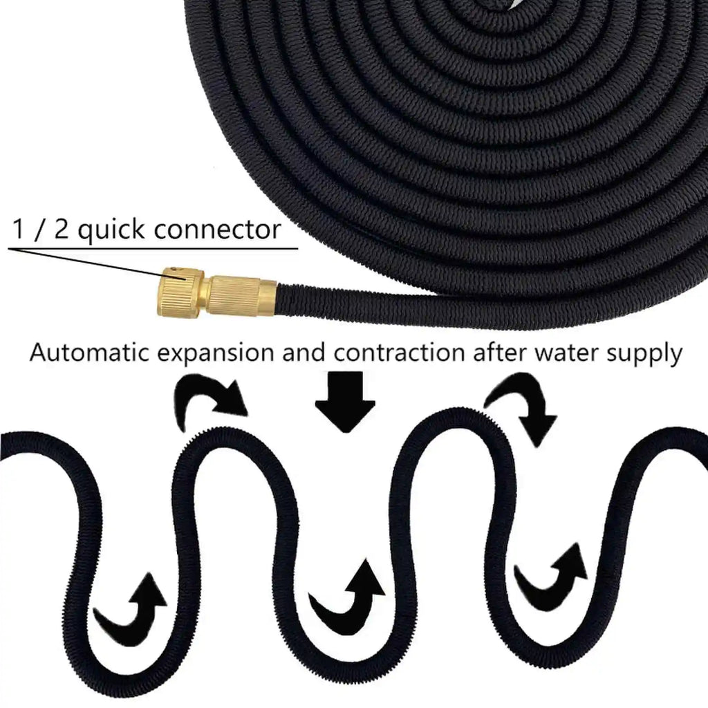 Vabena High Pressure Expandable Garden Hose with Sprinkler - US 3/4"