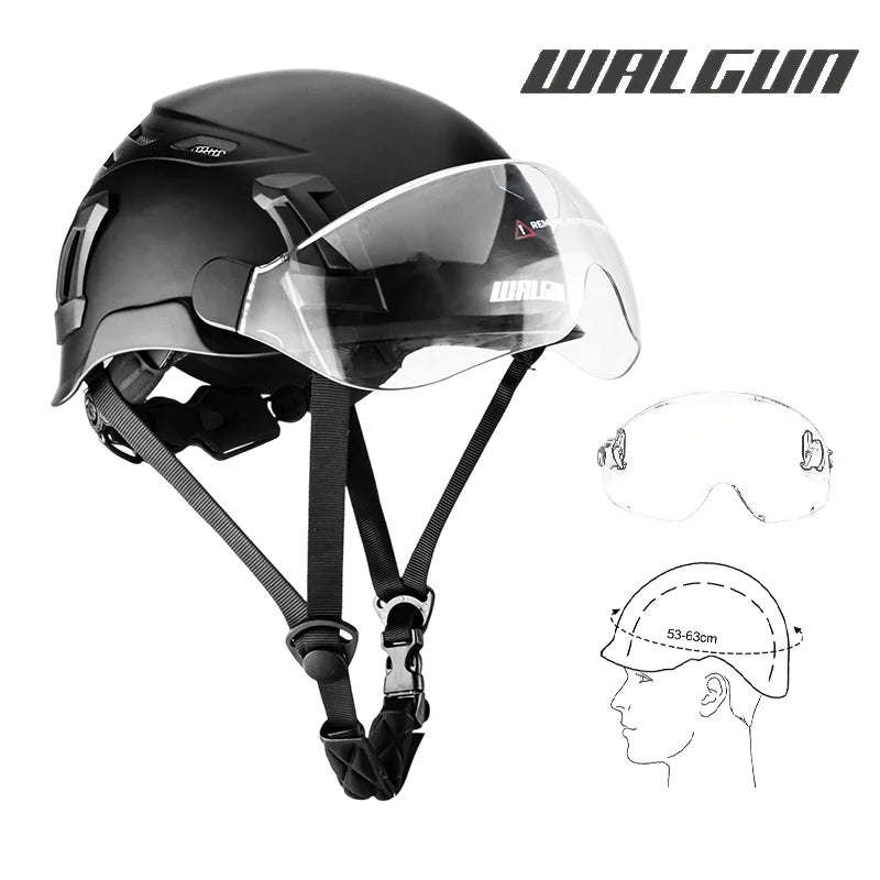 WALGUN K202 Safety Helmet | Work at Height PPE with Goggles, Visor & Ear Protection