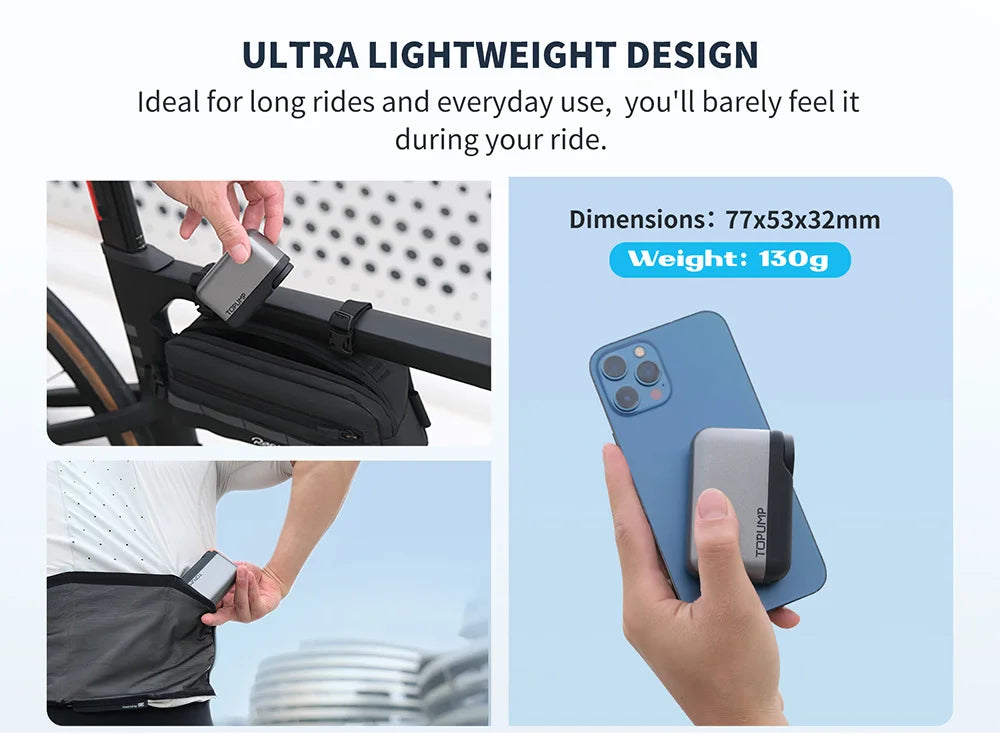 TOPUMP TB2 PRO Mini Electric Bike Pump - Portable Air Compressor