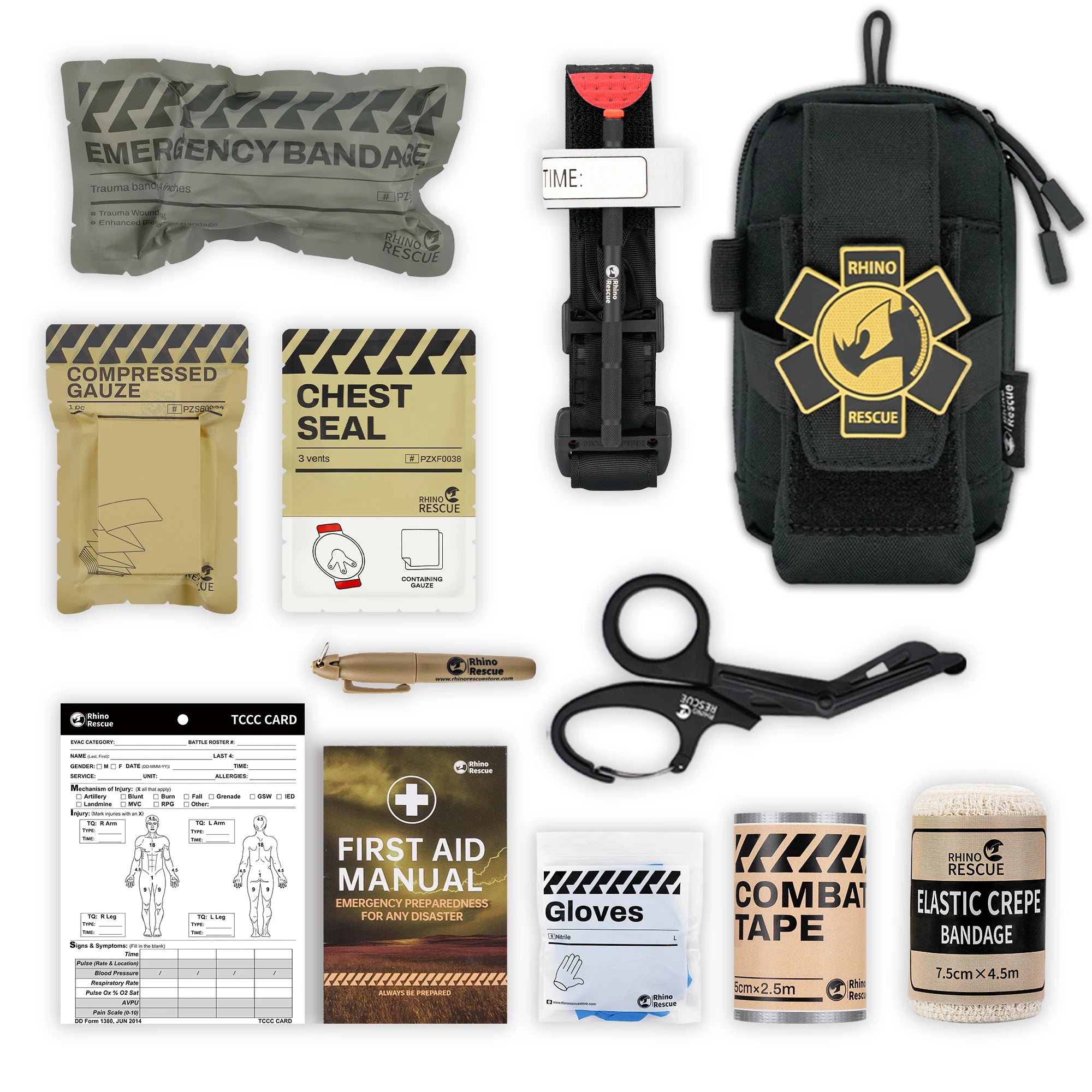 Rhino Rescue EDC First Aid Kit Pouch - Tactical Trauma Gear