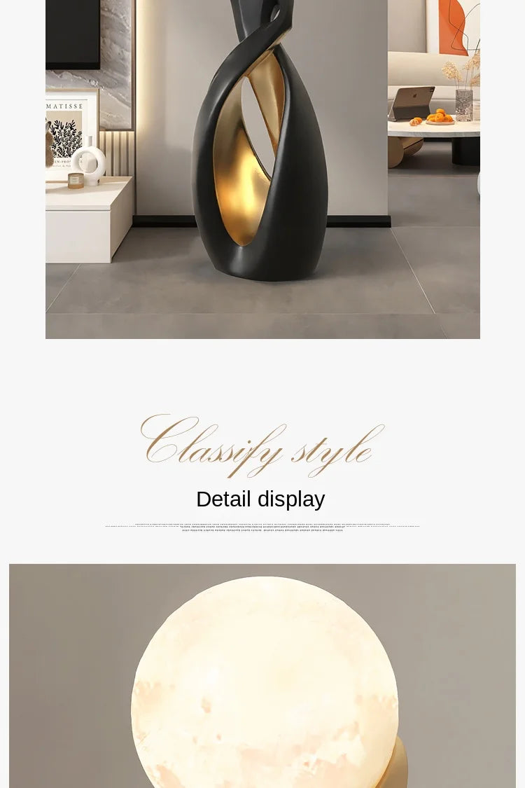 Nordic Abstract Luminous Floor Sculpture | Artistic Illumination