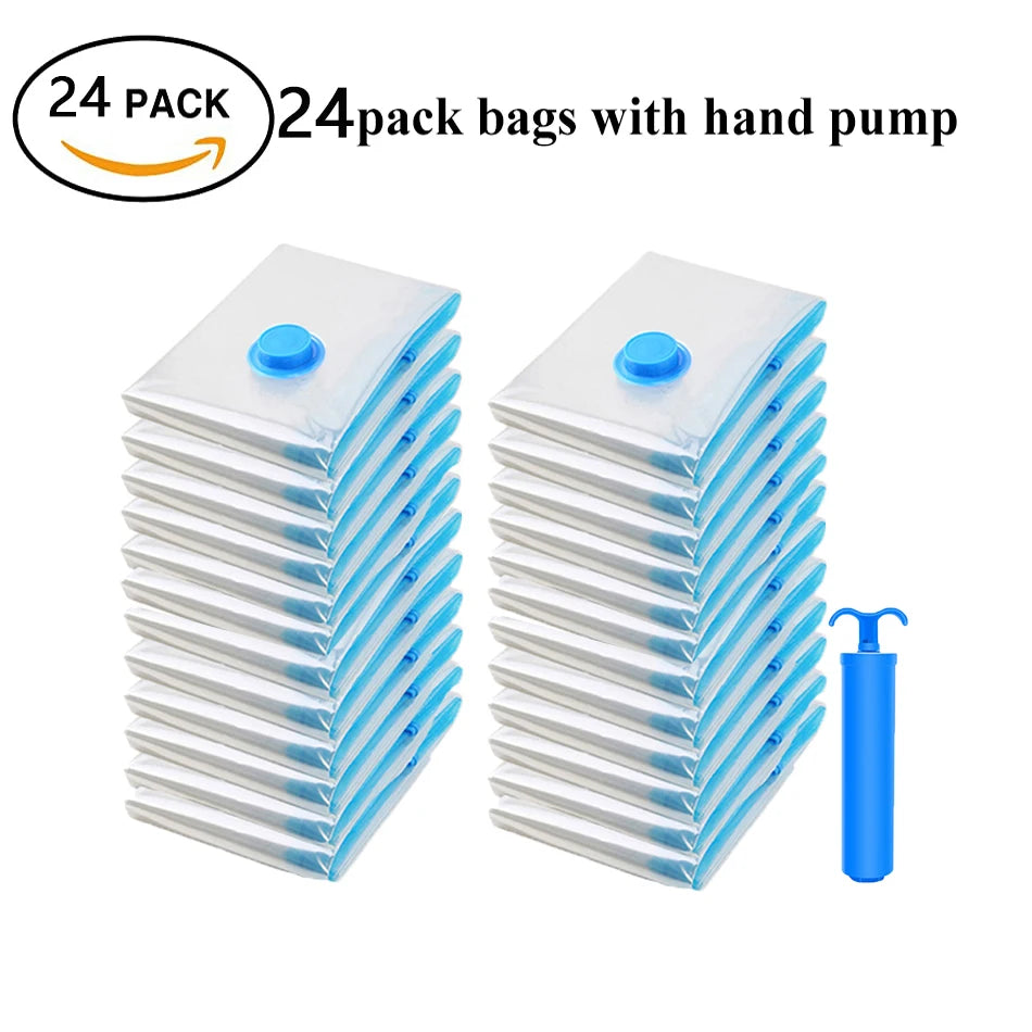 Vabena Vacuum Storage Bags for Clothes & Bedding - Space Saving Organizer