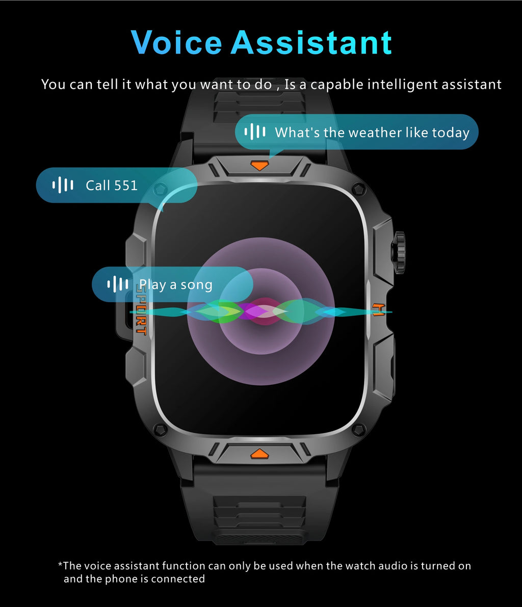 Military-Grade Smartwatch for Men | AMOLED Display | 5ATM Tactical Watch