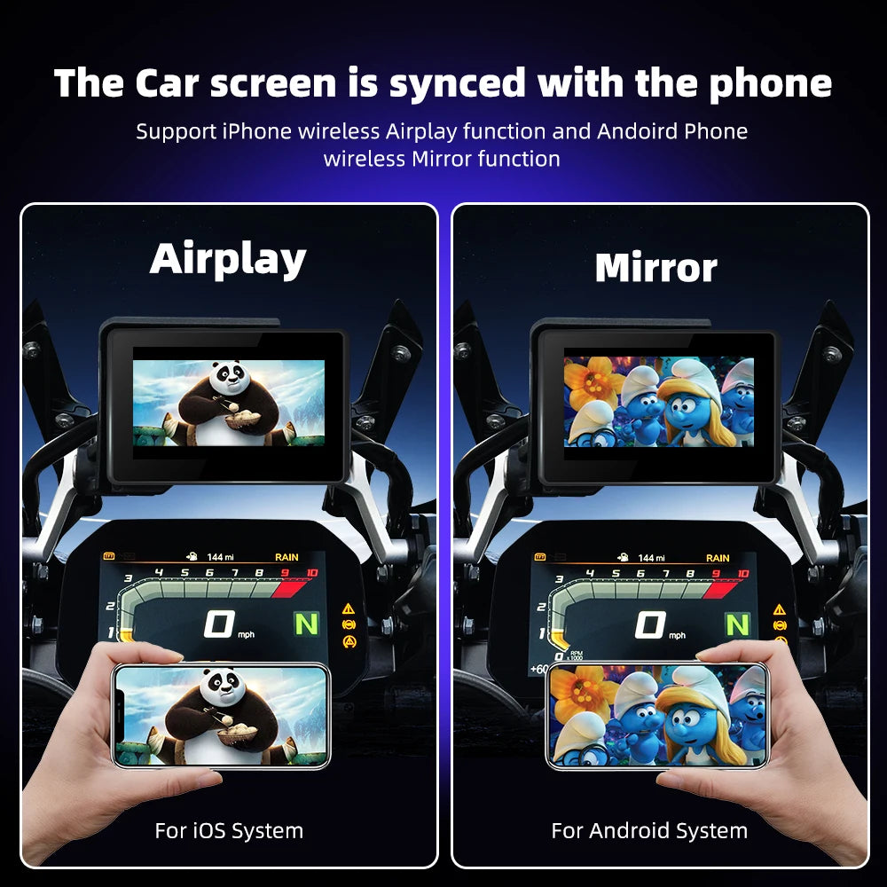 EKIY Wireless CarPlay Android Auto Navigation for BMW GS & XR