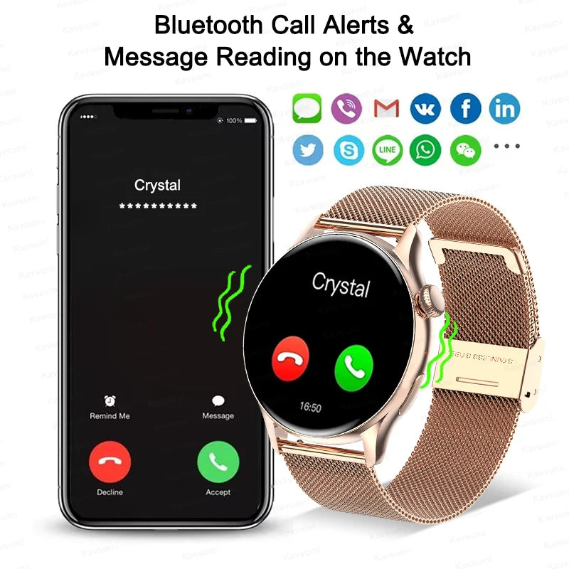 Women's Elegant AMOLED Smartwatch with GPS & Bluetooth Calling