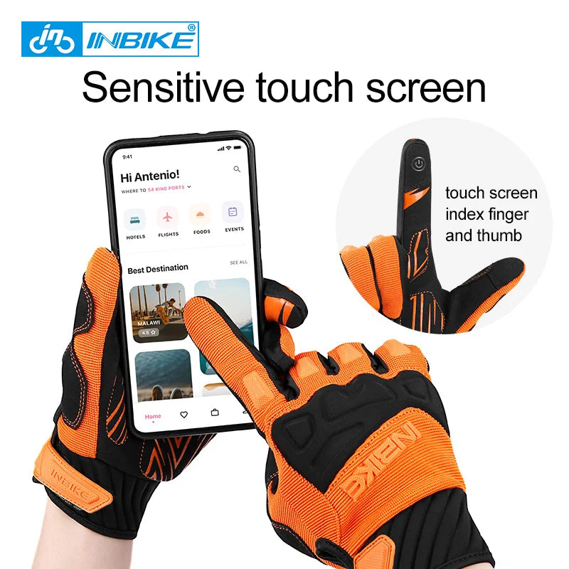 INBIKE Men's Touchscreen Cycling & Motorcycle Gloves