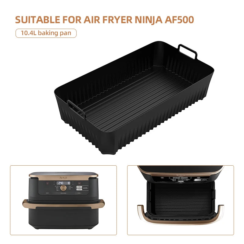Reusable Silicone Air Fryer Liner for Ninja AF500 - Non-Stick, Easy Clean