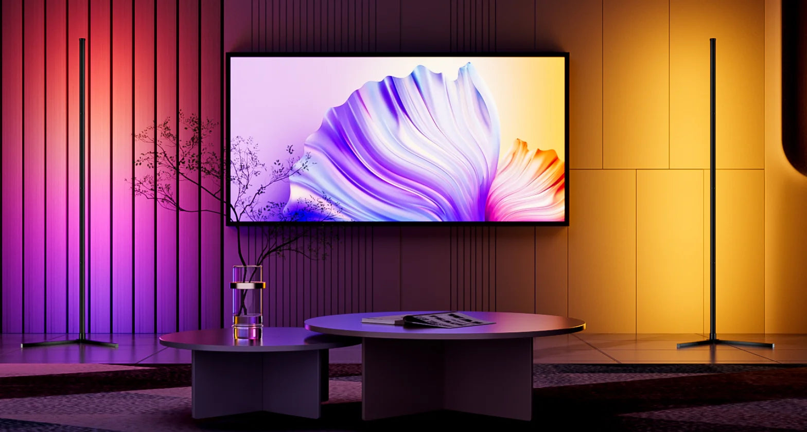 Vabena Smart RGB Corner Floor Lamp - Music Sync & App Control