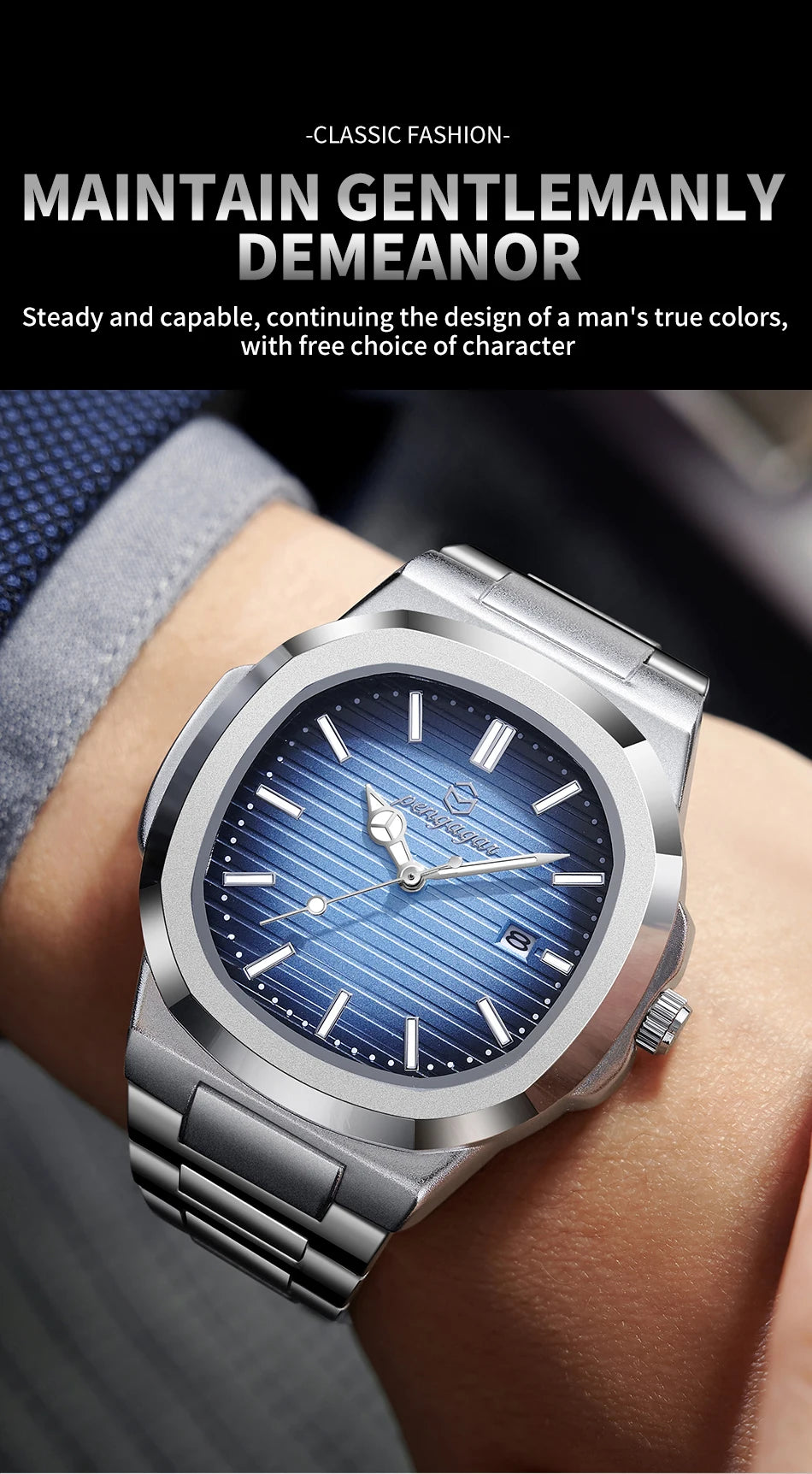 2026 Luxury Military Square Men's Watch - Waterproof Luminous Date Week Quartz
