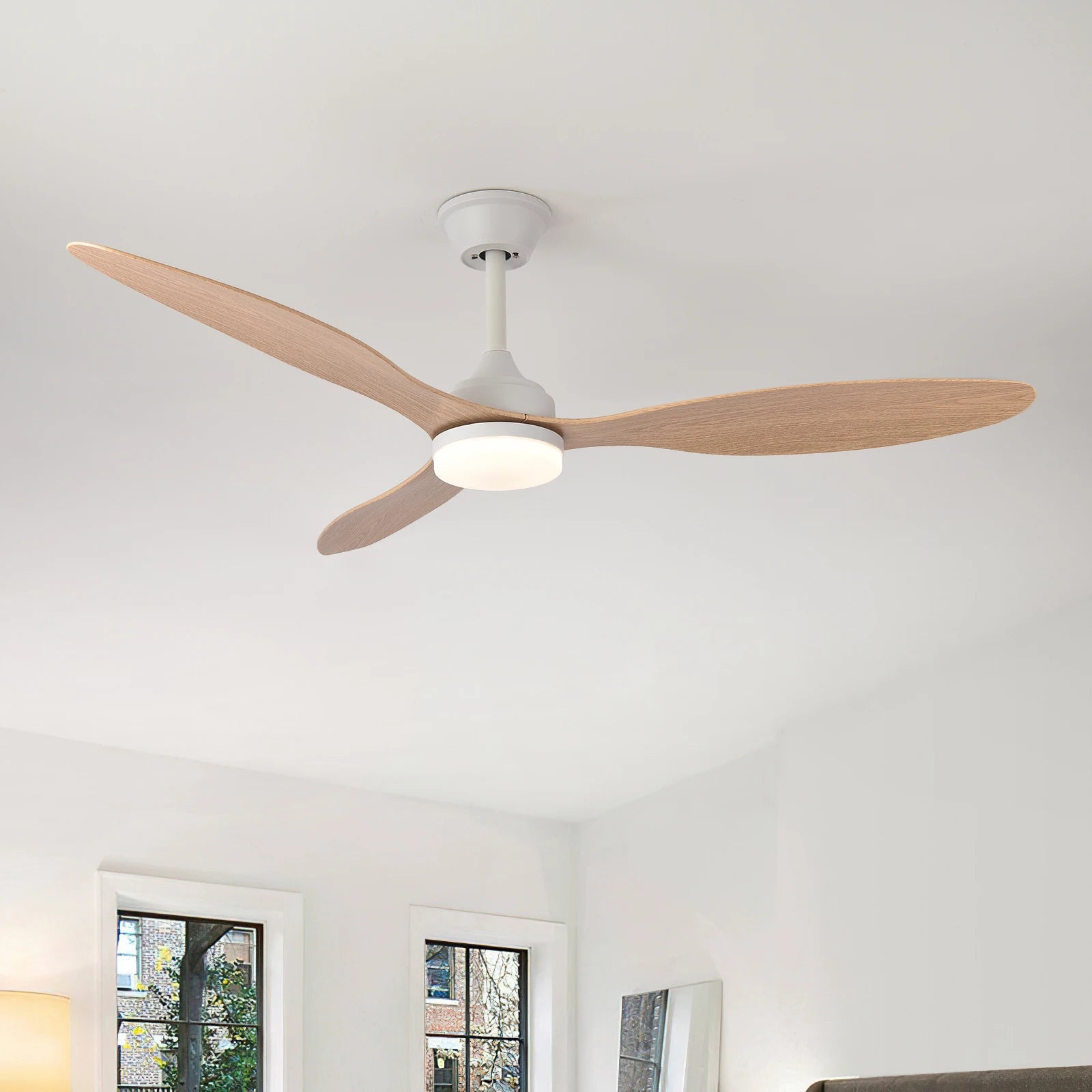 Low Profile Ceiling Fan with Light & Remote | 25"/42"/52" Indoor/Outdoor