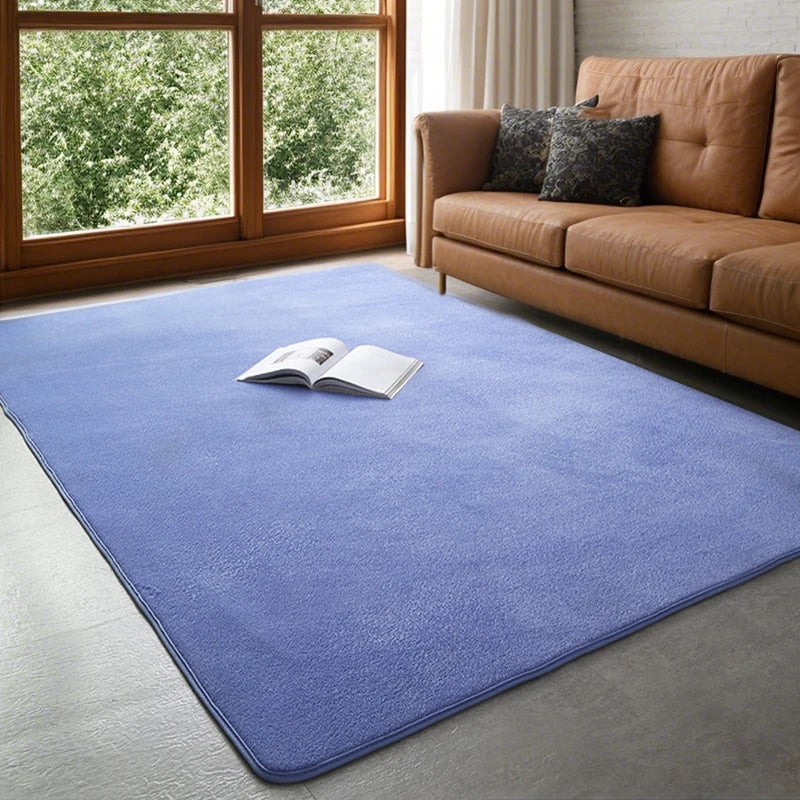 VIKAMA Modern Coral Velvet Carpet - Soft Non-Slip Living Room & Bedroom Mat