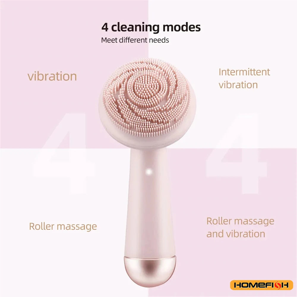 HOMEFISH Silicone Facial Cleansing Brush - Deep Clean & Exfoliate