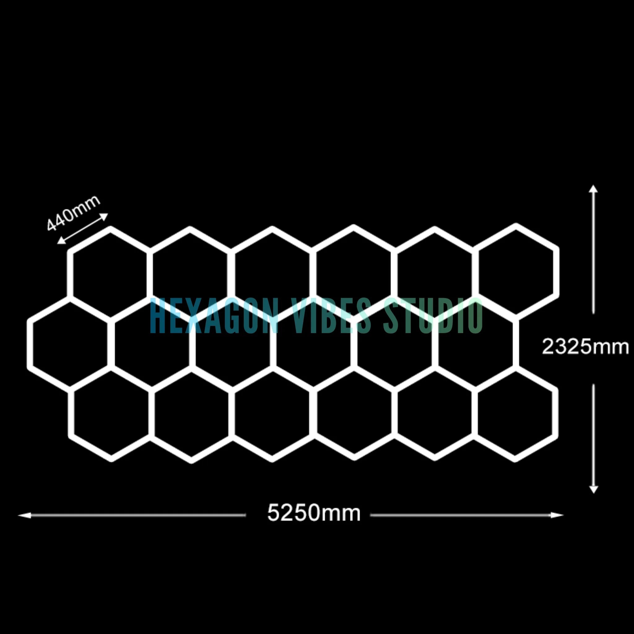 Garage Hexagon LED Light 50000H 6500K Ultra Bright