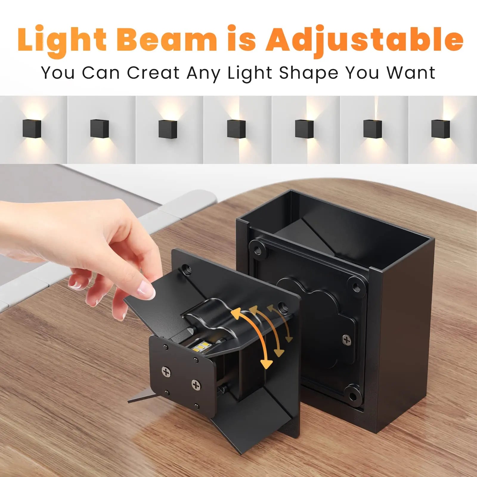 KICAAO 6W LED Wall Sconces - Modern Indoor & Outdoor IP65 Lighting
