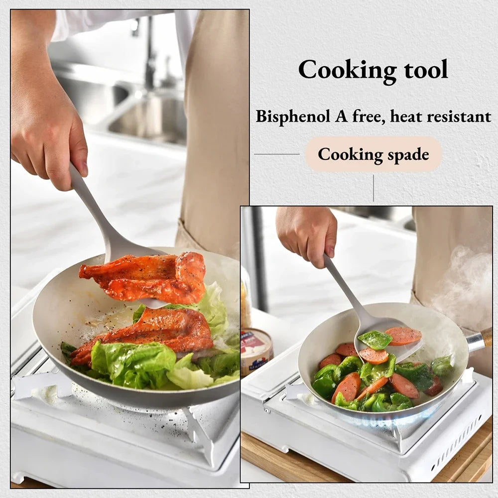 15-Piece Khaki Food Grade Silicone Kitchen Utensil Set