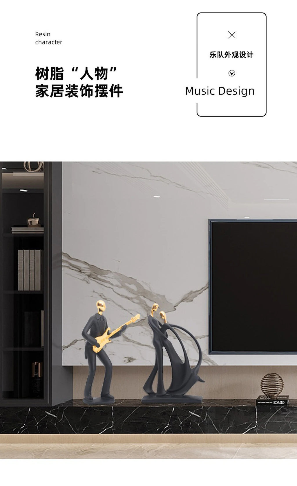 Scandinavian Abstract Dancer Sculpture - Modern Home Decor