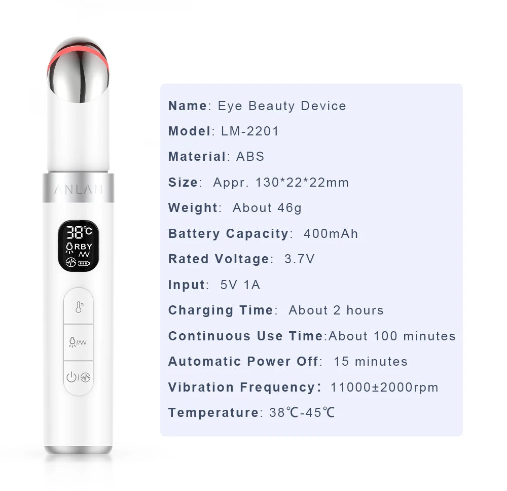 ANLAN Electric Eye Massager | Microcurrent Skin Lifting, Wrinkle & Dark Circle Remover