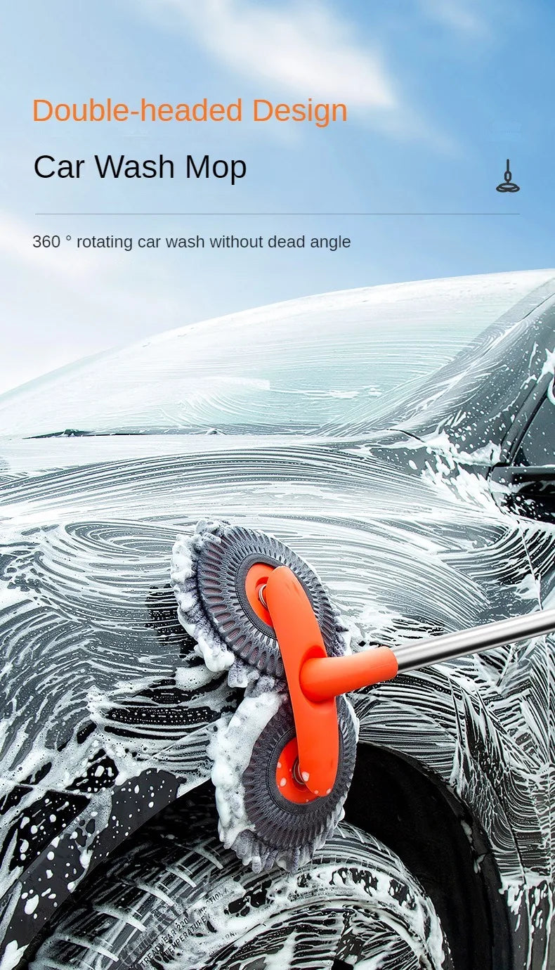 LEIBOO Telescopic Car Wash Mop - Foam Brush for Vehicle & Window Cleaning