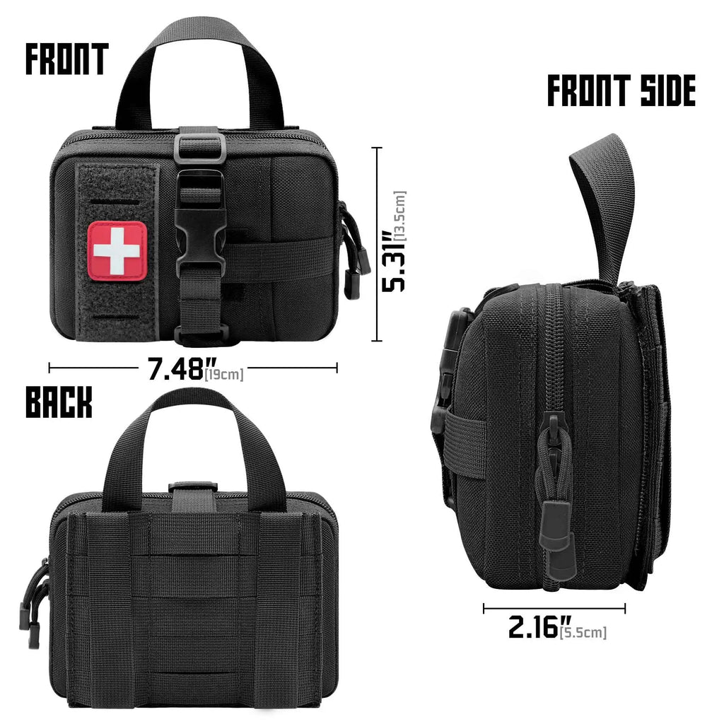 Tactical MOLLE Rip Away IFAK Pouch - First Aid Medical EMT Belt Pouch