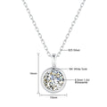 18K Gold Moissanite Necklace for Women - 1CT AU750