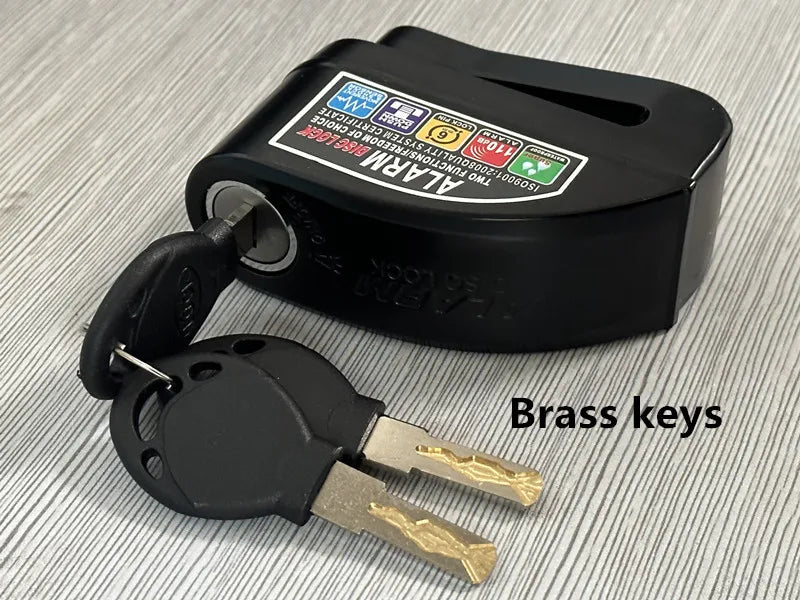 Falante Motorcycle Disc Brake Alarm Lock - Waterproof Anti-Theft Security for Bikes