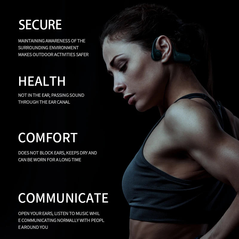 B8 True Bone Conduction Earphones | Bluetooth 5.3 Sports Wireless IPX5
