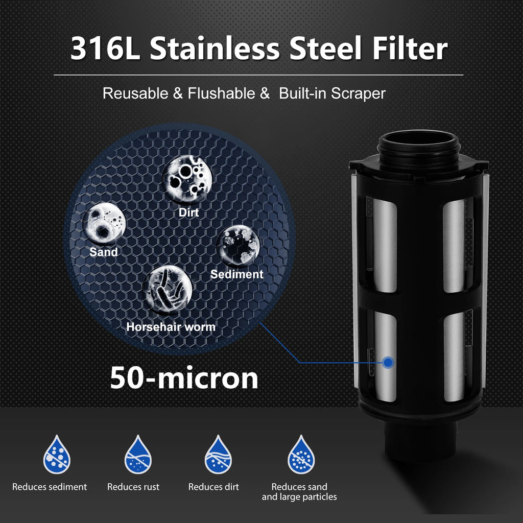 ALTHY Whole House Spin Down Sediment Water Filter Central Prefilter System