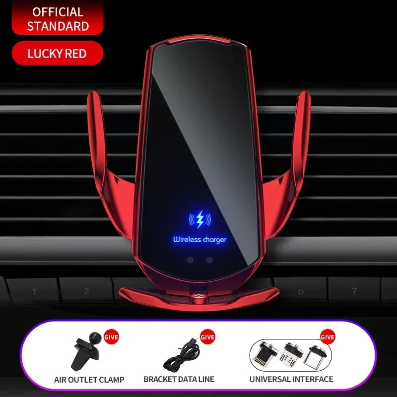 VIKEFON 15W Magnetic Wireless Car Charger & Auto Phone Mount - Fast Charging