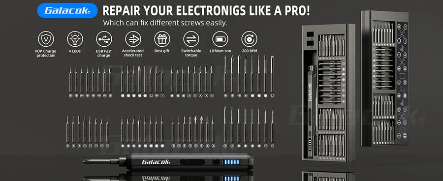 Precision Electric Screwdriver Set 68-in-1 for Mobile & Tablet Repair