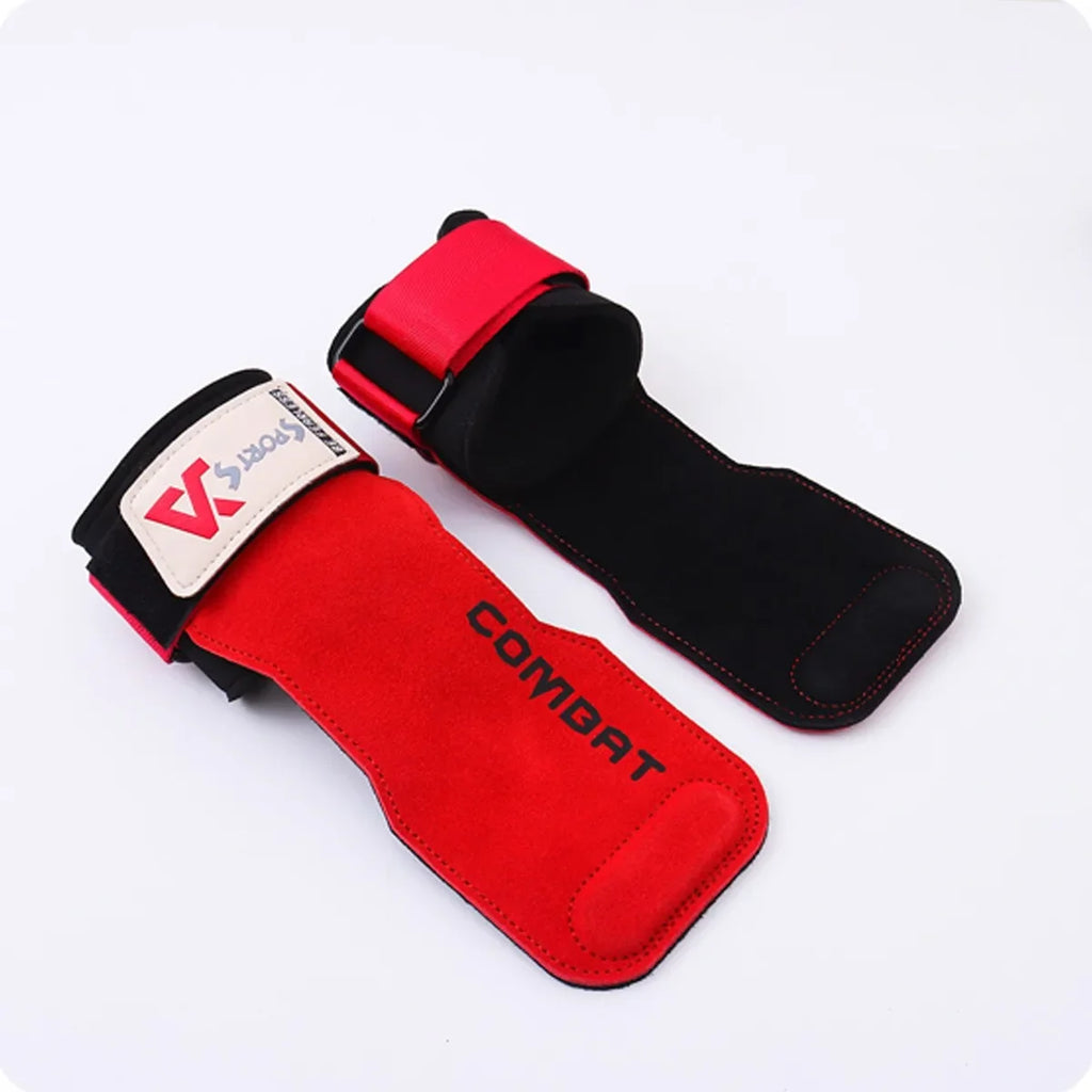 Professional Cowhide Gym Grips - Anti-Skid Weightlifting Pads