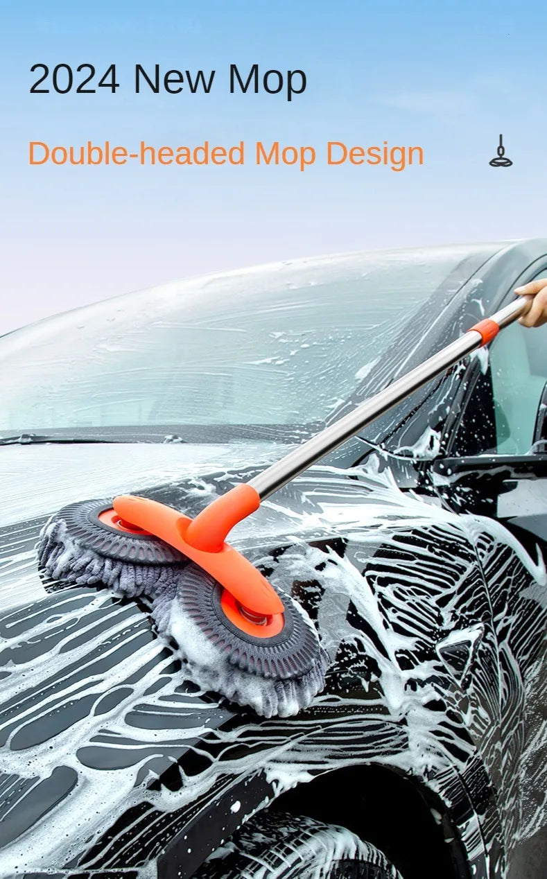 LEIBOO Telescopic Car Wash Mop - Foam Brush for Vehicle & Window Cleaning