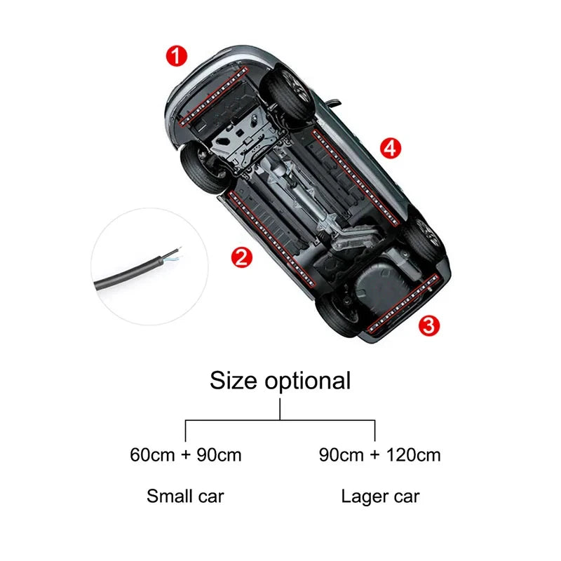 BLALION Flexible Car Underglow LED Light Strip 12V with App Control