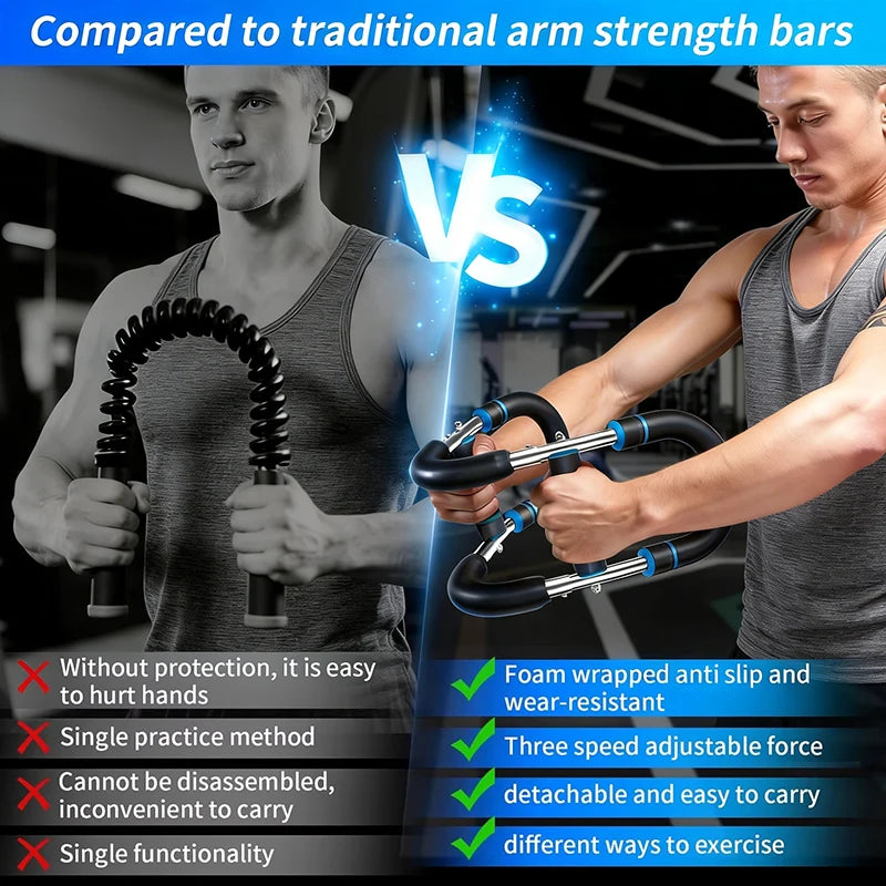40KG U-Shape Hand Gripper & Arm Trainer - Power Twister Bar