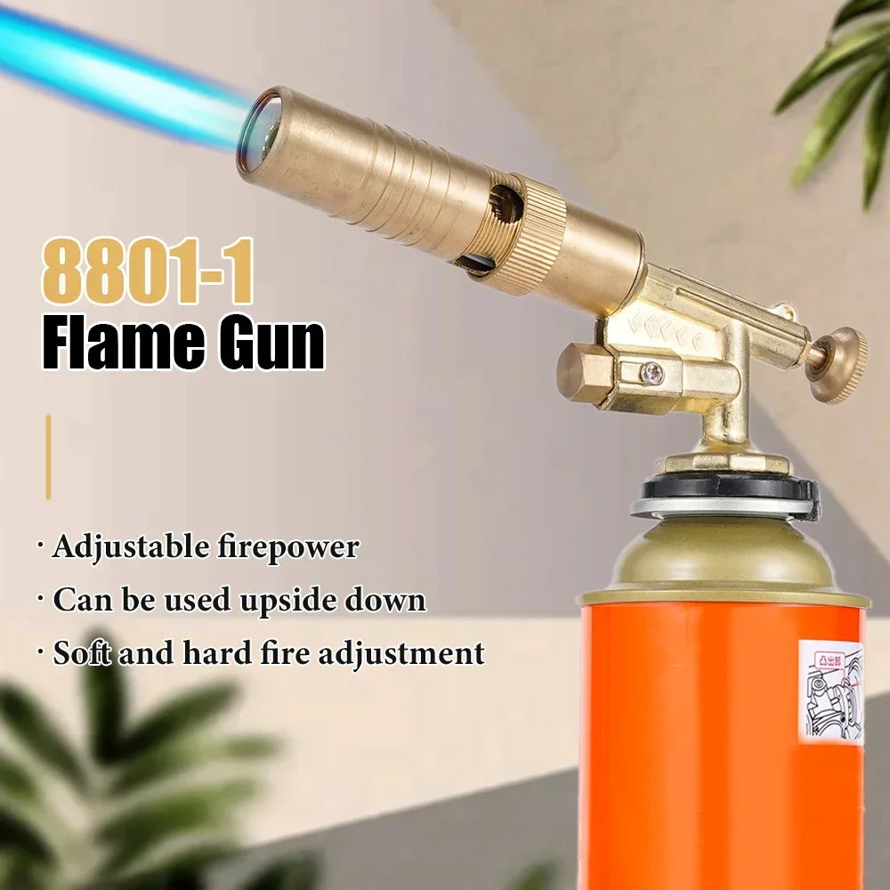 Pure Copper Auto Ignition Welding Torch Gas Burner - Brazing, Cooking & BBQ Flame Gun