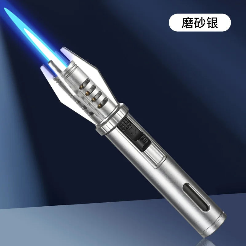 Powerful Metal Gas Lighter - Windproof Torch for Kitchen, BBQ & Cigars